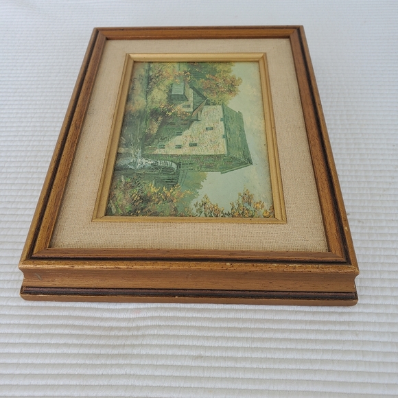 2 Cottage Prints 12"x7.5" Kierstead Gallery Vintage Wood Frame 1980s Cottagecore - Picture 11 of 16